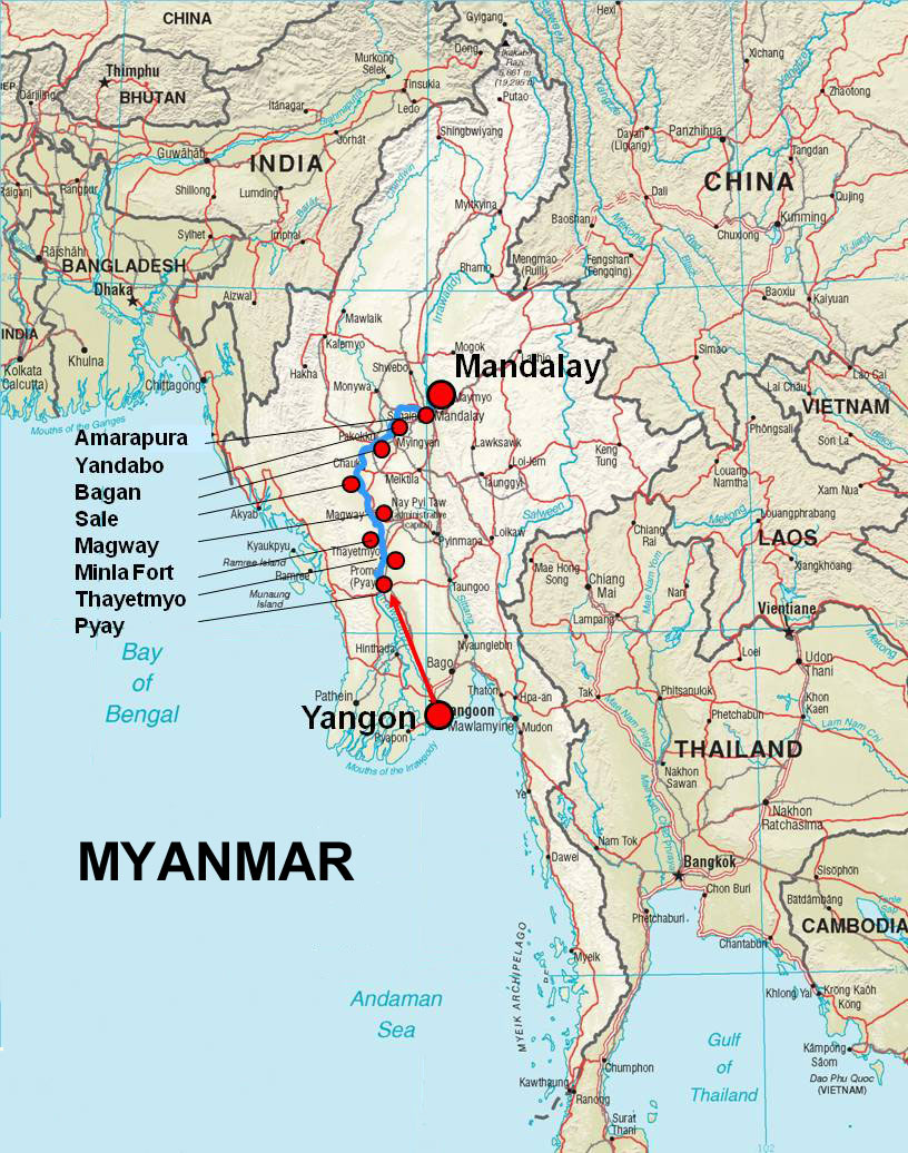 Map of Myanmar