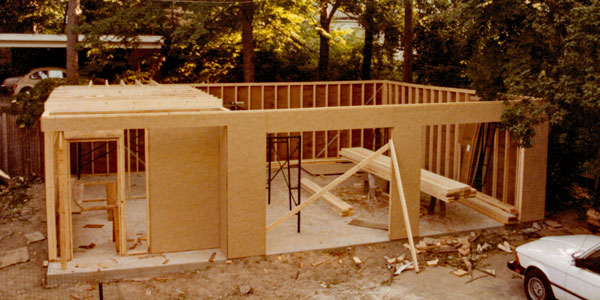 Garage under construction