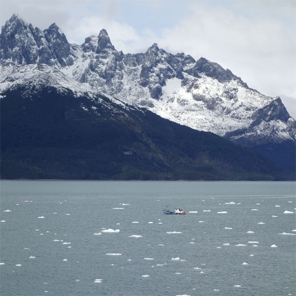 View of Aguila Glacier from ship
